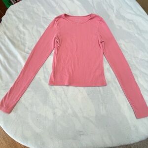 American Eagle Outfitters Pink Long Sleeve Blouse
